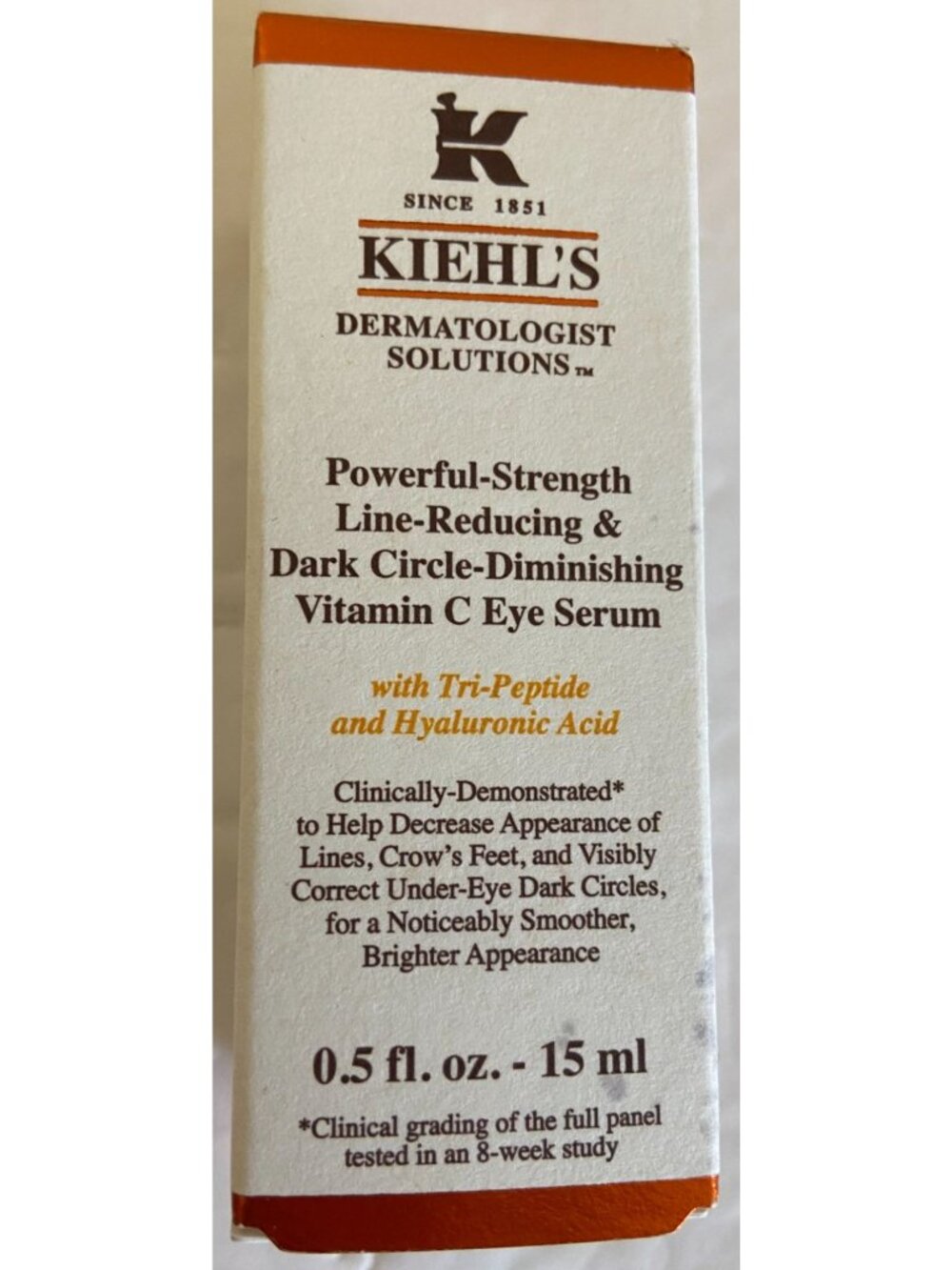 KIEHL'S Powerful Strength Line Reducing Vitamin C Eye Serum .5 oz 15 ml New